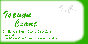 istvan csont business card